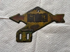 Original Vintage Sunoco Oil Gas Station Arrow License Plate Tag Topper