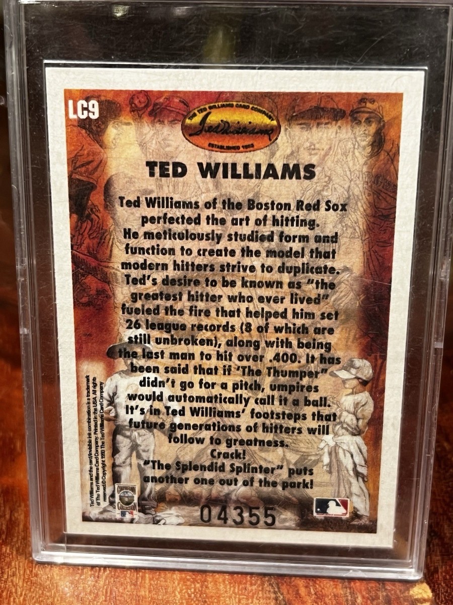 1993 Ted Williams Gene Locklear Collection Vintage #LC9 Red Sox