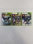 LEGO Batman: 1 2 3 Video Game Trilogy Bundle (Xbox 360, 2008) CIB - Tested