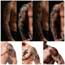 46 Sheets Full Arm Temporary Tattoo Collection