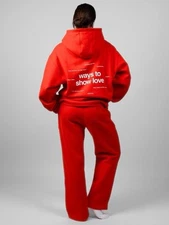 Comfrt Suit Bundle Set Love Collection Crimson Small NWT Unisex Limited Edition