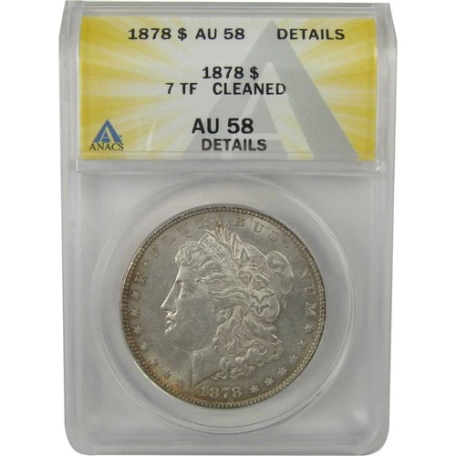 1878 7TF Rev 78 Morgan Dollar AU 58 Details ANACS Silver SKU:I22359