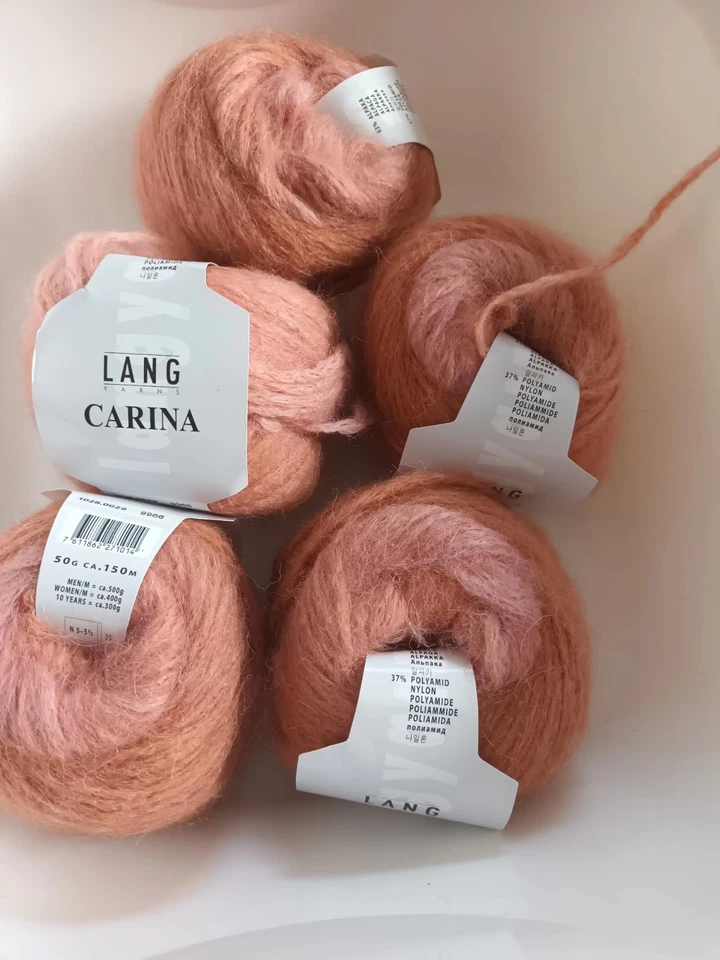 5Kn Rosa Rose ALPAKA LANG carina WOLLE  50 GR 150M  ND 5 - 5,5 1028.0029  9966