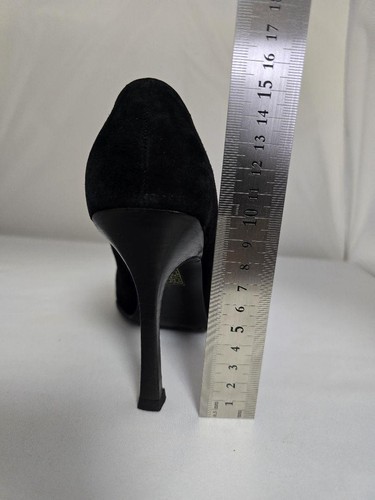 GUCCI Pumps Heel Suede/Leather Black EU36.5 US6.5 Japan F/S USED - Picture 6 of 24