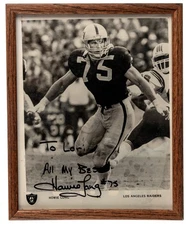 Howie Long Autographed 8x10 B&W Photo LA Raiders NFL Has Some Issues