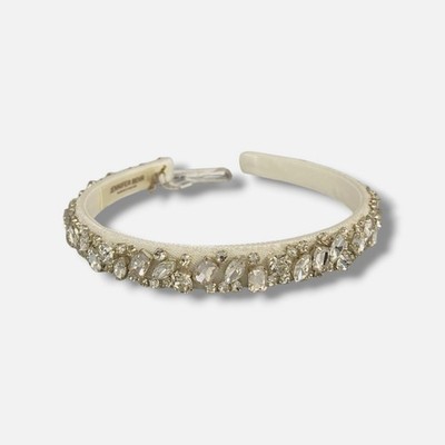 Jennifer Behr Women's White Crystal Essen Headband One Size
