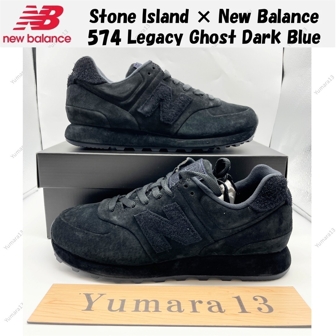 Stone Island × New Balance 574 Legacy Ghost Dark Blue U574BTN1 Men's Size