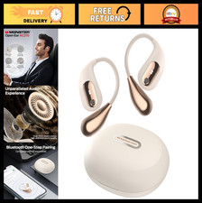 True Wireless Bluetooth Earbuds, Open Ear Headphones, 30H Playback, IPX5 Waterpr