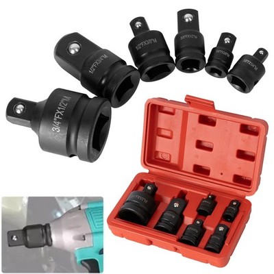 6-tlg Stecknuss Adapter Satz Schlagschrauber Nuss Set 1/4 3/8 1/2 auf 3/4 Zoll
