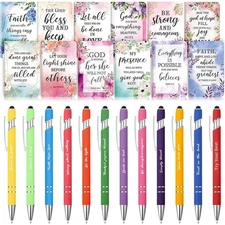 PerKoop 24 Pcs Notebook and Pen Set Bible Gifts Bulk Mini Notebooks with Pens...
