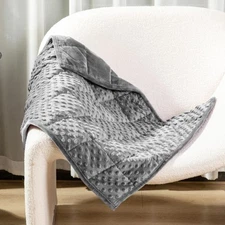 Weighted Blanket 7lbs for Adults, Cozy Luxury Breathable Weighted Lap Blanket...