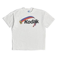 Vintage 90s Kodak Gold Plus Film Rainbow Graphic T Shirt XL Hanes Beefy-T USA