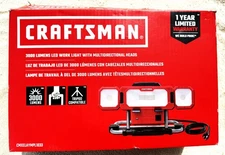CRAFTSMAN 3000 LUMENS LED WORK LIGHT NO. CMXEDLAYMPL 1033
