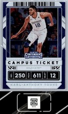 2020 Panini Contenders Draft Picks #36 Karl-Anthony Towns Campus Ticket