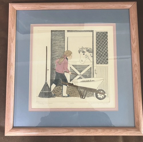 YOU GET TWO Hand Colored Etching Limited Edition Numbered Prints By Yvonne Davis - Picture 2 of 7