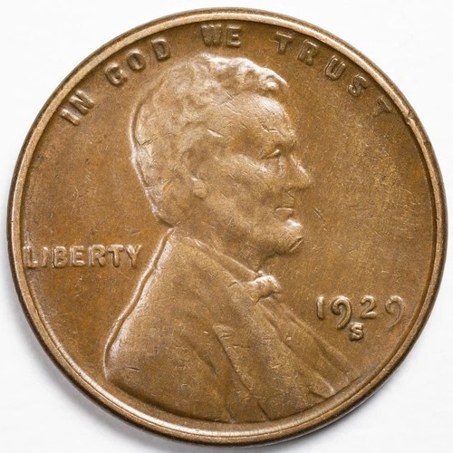 1929-S Lincoln Wheat Penny Cent Extremely Fine (XF)