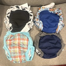 Smart Bottoms Pull-On Reusable Cloth Diapers Lot of 4, Size 6-7 Years