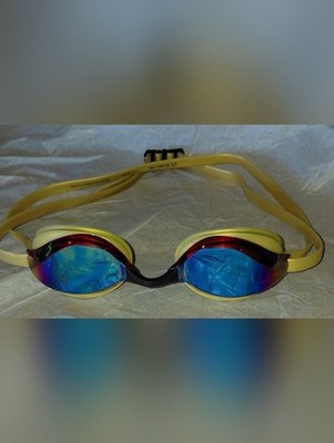 Unisex ARENA PHYTHON Mirrored racing Swim Goggles, Gold Colorworks Msrp $34