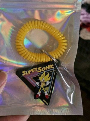 Sonic the Hedgehog Super Sonic Locker Key Style Acrylic Keychain