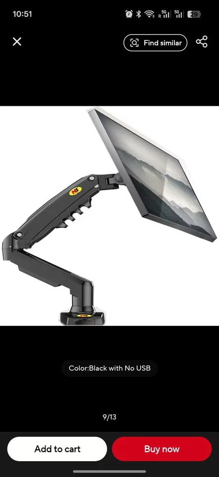 Gasfeder 17-30 Zoll Desktop-LED-LCD-Monitorhalterung Halterarm Ergonomische