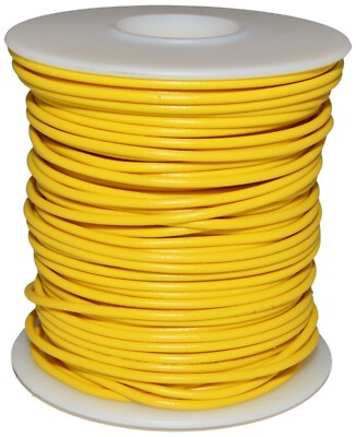 100 Feet Yellow 22 Gauge Stranded Hook-Up Wire, Tinned Copper, PVC Insulation