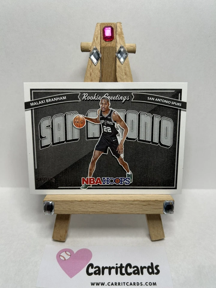 MALAKI BRANHAM 2022-23 Panini Hoops Rookie Greetings Postcard #20 RC Spurs - Image 3 of 4