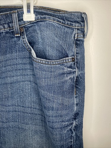 Levi Strauss Signature Bootcut Jeans Men's Size 42x32 Blue Denim Pants - Picture 7 of 15