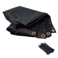 Balcony Fence Privacy Screen, Windscreen Fabric Cover with Zip Ties 6x25 ft