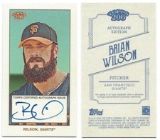 2023 Topps T206 Low Series Brian Wilson Autograph Giants On Card Autograph