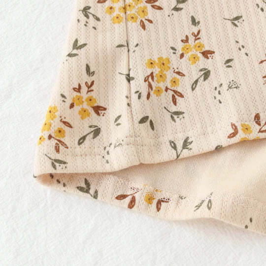 Pijama de algodón para niños 100 % algodón floral para niñas pijama ultrasuave - ENVÍO GRATUITO Foto 4 de 4