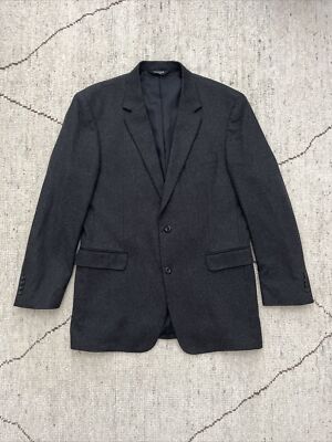 Jos A Bank Mens Blazer Sport Coat Two Button Casual Jacket 43L Cashmere Charcoal