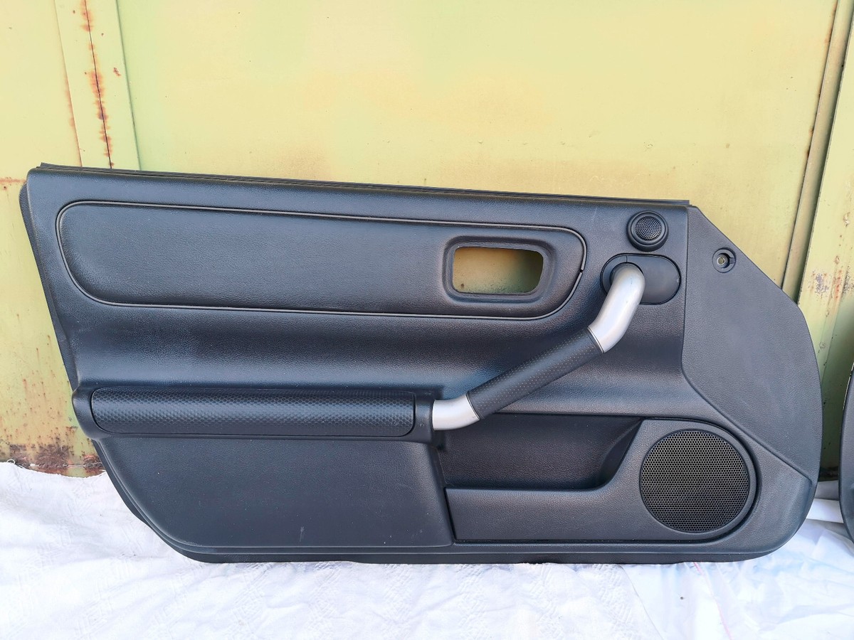 Toyota MR2 Spyder MR-S Door Panels Black Leather Trim Pair