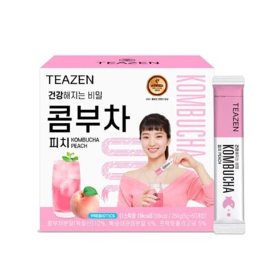 Teazen Kombucha Peach 5g x 50 Sticks Prebiotics Tea K-Food