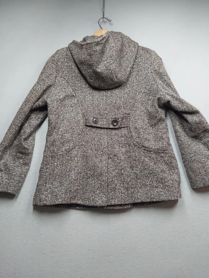 Chadwicks Jacket Womens Size 14P Wool Blend Hooded Lined Double Breasted Coat - Image 2 of 4
