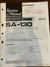 PIONEER SA-130 SA130 AMPLIFIER Service Manual ORIGINAL