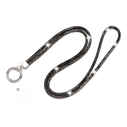 Rhinestone Phone Lanyard Hanging Cord Chain Straps Crystal Anti-lost Rope - Photo 16 sur 26