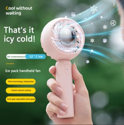 Handheld Cool Fan with Semiconductor Cooling - Beat the Heat Instantly!  