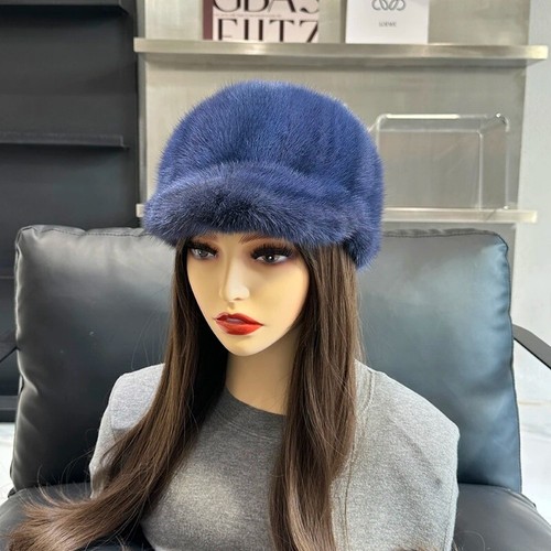 Real Mink Fur Hat Winter Women Keep Warm Mink Hats Natural Mink Fur Cap Outdoor - Picture 23 of 30