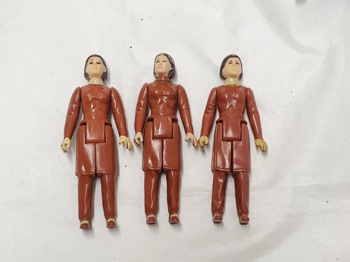 3x Vintage Star Wars Bespin Leia Figure Lot Variant Crew Turtle Neck 1980 Kenner