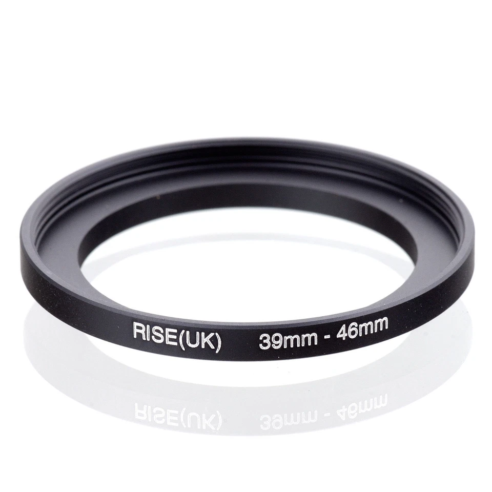 Camera 39mm Lens to 46mm Accessory Step Up Adapter Ring 39mm-46mm Black - Image 2 of 4