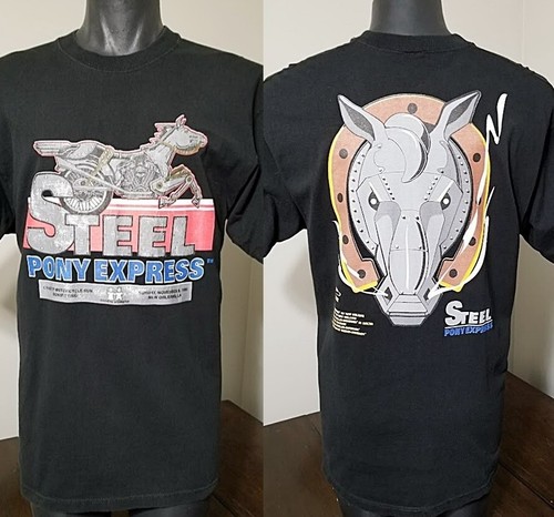 Vintage 90s Steel Pony Express 1998 New Orleans Inaugural Biker Rally T Shirt L