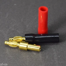 10pcs Gold Plated Brass 4mm Banana Plug Cable Speaker Screw Lock Connector