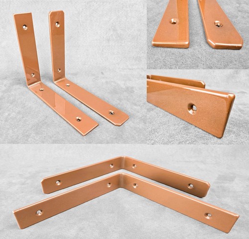 Industrial Handmade Shelf Brackets Heavy Duty PAIR Steel Rustic Scaffold Board - Picture 23 of 63