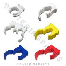 TALON ASSORTED COLOURED PIPE CLIPS OPEN SINGLE DOUBLE HINGED 15mm 22m 28mm TUBE