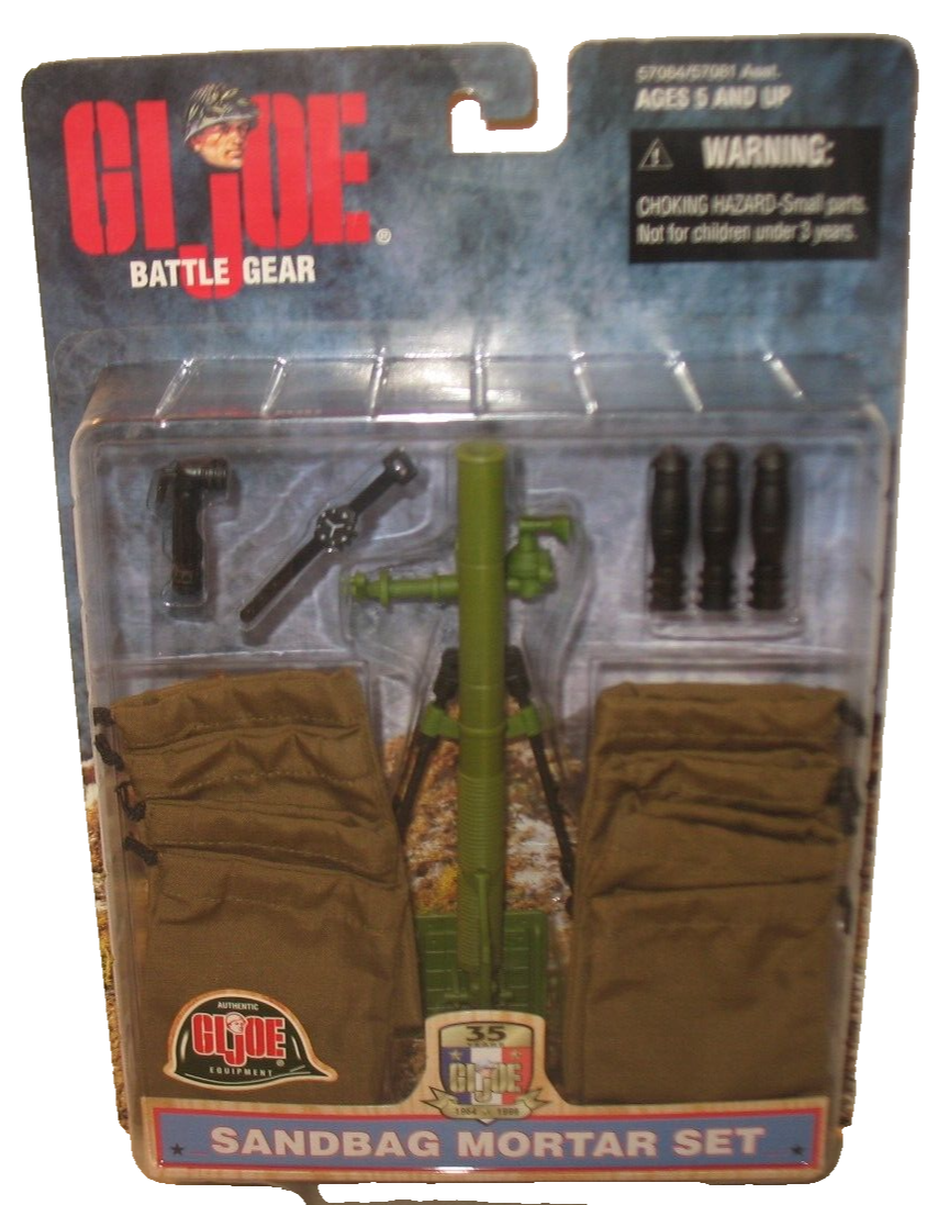 GI Joe 1998 Battle Gear Sandbag Mortar Set for 12