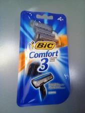 BIC Comfort 3 Disposable Men's Razor, 3 Blade Razor  4-Count NEW