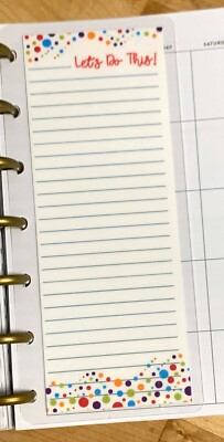 Lined Notes and Dot Grid Short Dashboard 4 use with Mini Happy Planner~