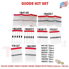 Schottky Rectifier Switching Diode Assortment Kit -100 Pcs 8 Values USA  