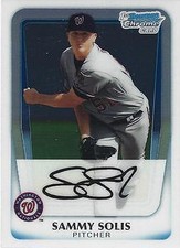 2011 Bowman Chrome Prospects  #BCP106 Sammy Solis - FREE SHIPPING!