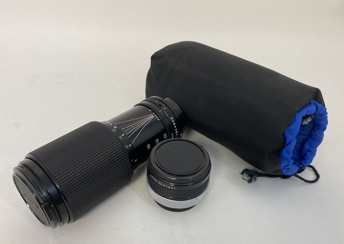 Canon 70-210mm 1:4 Man Focus FD-Mount Zoom Lens W/Access 7Element